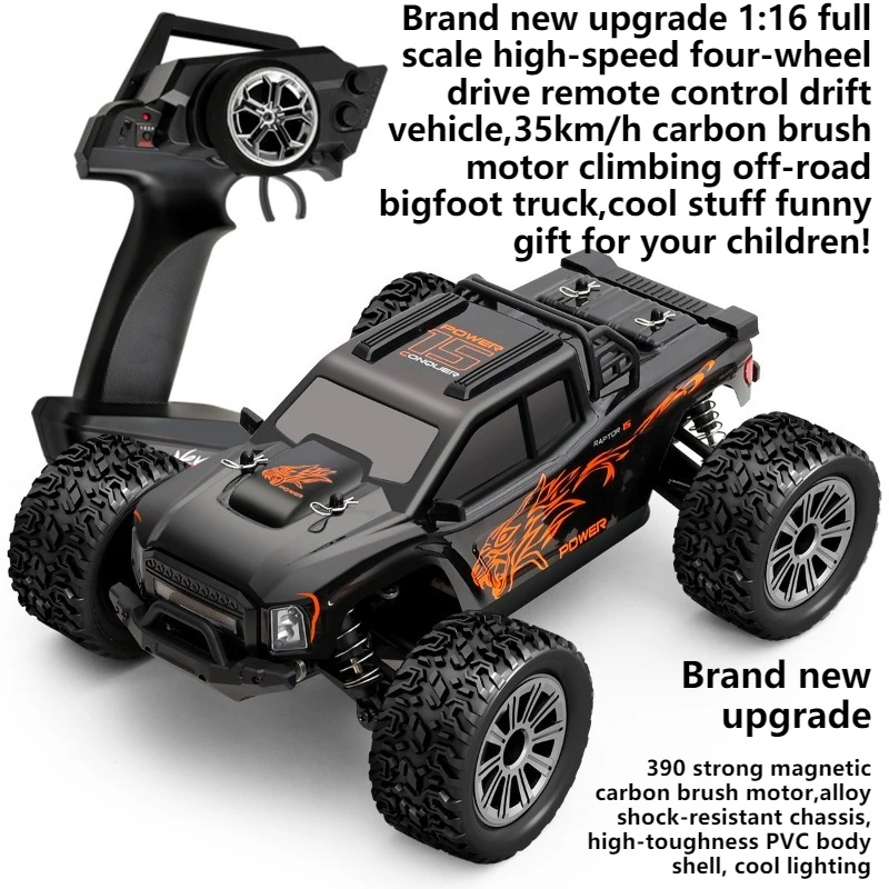 Cool Stuff  Toy Car Funny Gift-1:16 Full Scale High Speed 4WD Rc Truck,Bigfoot Off-road Rc Drift Car,Monster Truck,Toys for Kids
