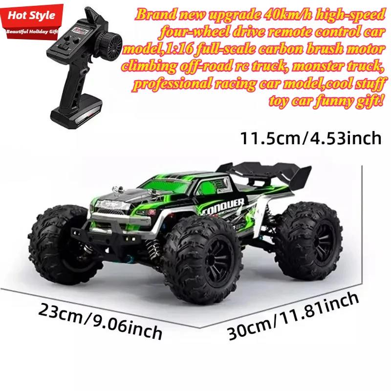 Cool Stuff Toy Car Funny Gift-1:16 Scale High-speed 4WD Rc Truck,Remote Control Car,Off-road Rc Cars,Monster Truck,Toys for Kids