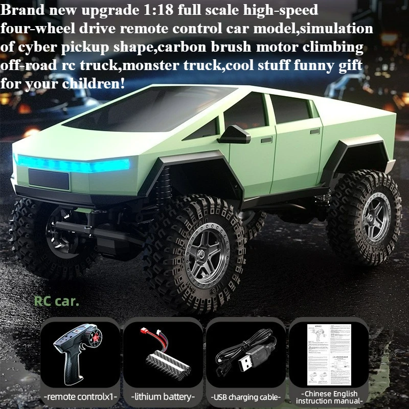 Cool Stuff Toy Car Funny Gift-1:18 High-speed 4WD Brush Rc Truck,Climbing Off-road Rc Cars,Remote Control Car Toy,Toys for Kids