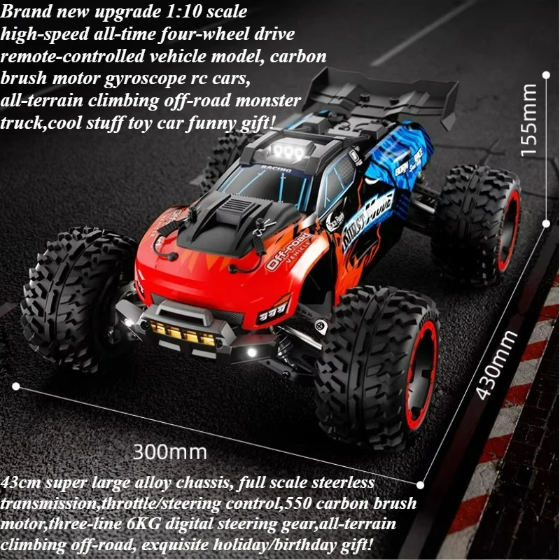 Cool Stuff Toy Car Funny Gift-1:10 High-speed 4WD Rc Truck,Climbing Off-road Rc Cars for Adults,Remote Control Car,Monster Truck