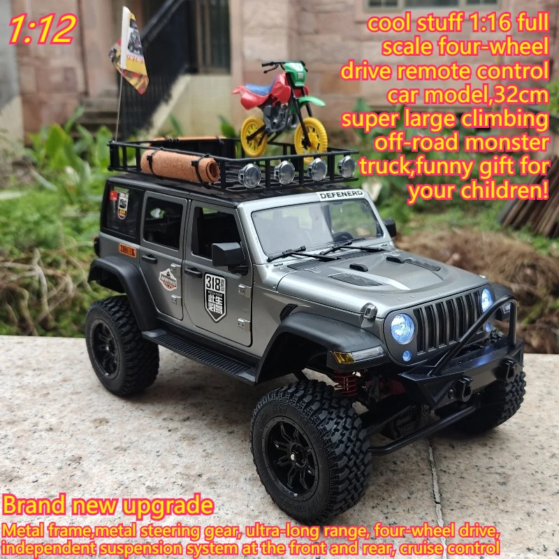 Cool Stuff Toy Car Funny Gift-1:16 Full Scale 4WD Rc Truck,Remote Control Car,Climbing Off-road Rc Cars for Adults,Monster Truck