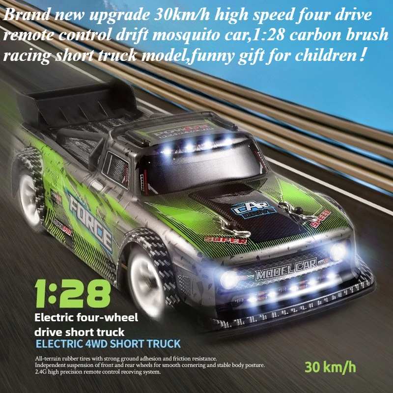 Cool Stuff Toy Car Funny Gift-Upgrade 30km/h High-speed 4WD Rc Truck,1:28 Carbon Brush Rc Drift Car,Kawaii Rc Cars Toys for Boys
