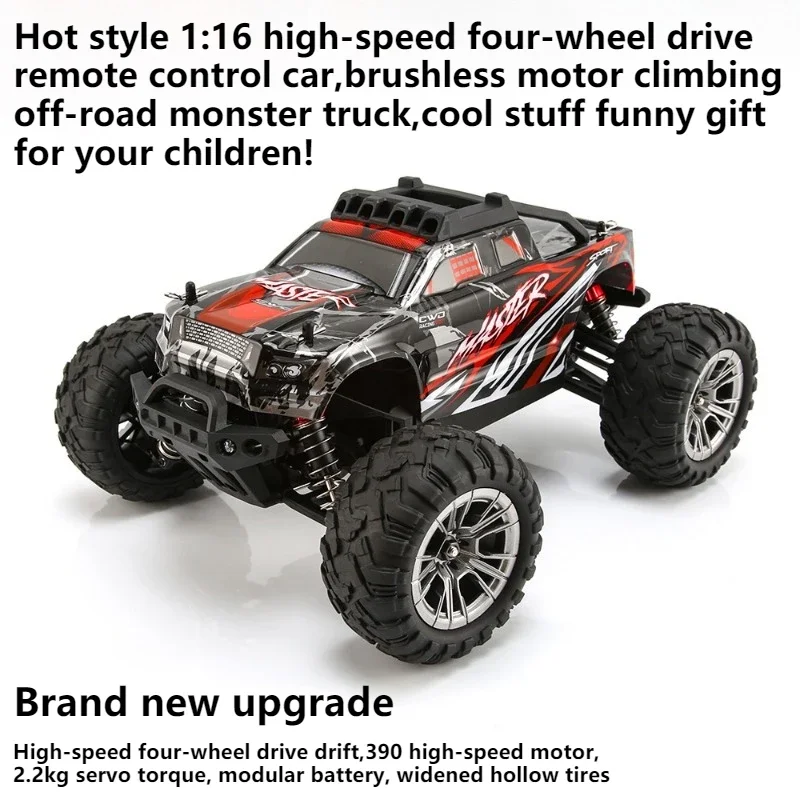 Cool Stuff Toy Car Funny Gift-Hot 1:16 High-speed 4WD Off-road Rc Cars,Remote Control Car Model,Brushless Rc Truck,Toys for Kids