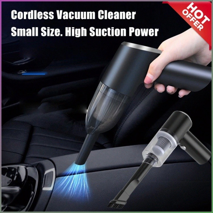 [Strong Suction Power] Portable Handheld Vacuum Cleaner With Wireless Charging For Car Home Use/Car Vacuum Cleaner/Deskt