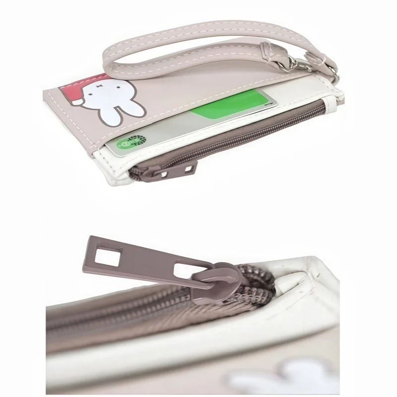 Kawaii Miffy Card Holder Cute Cartoon Print Multi Card Slots ID Bag Coin Purse Portable Storage Bag Card Case Daily Wallet Gift