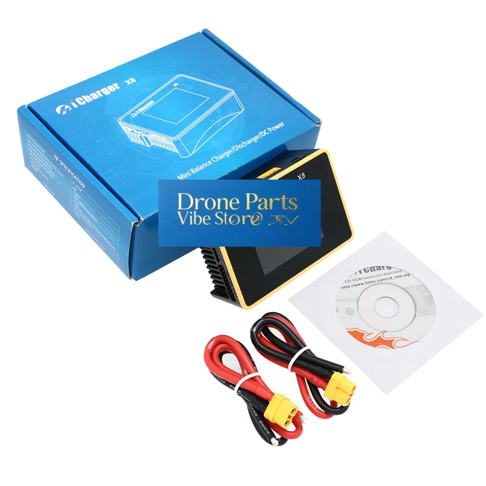 Drone PartsiCharger X8 1100W 30A DC LCD Screen Smart Battery Balance Charger Discharger For 1-8s LiPo/Lilo/LiFe/LiHV Battery For