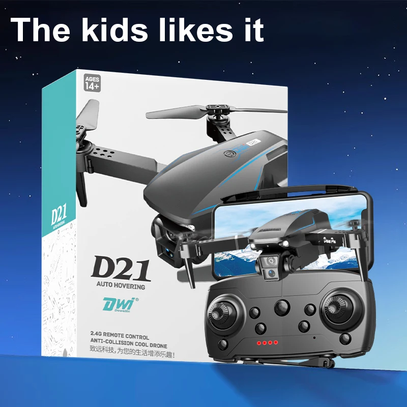 NEW D21 Professional 4K FPV RC Drone With Wide Angle Camera WiFi Control Foldable Quadrotor Helicopter For Beginners Toy Gifts