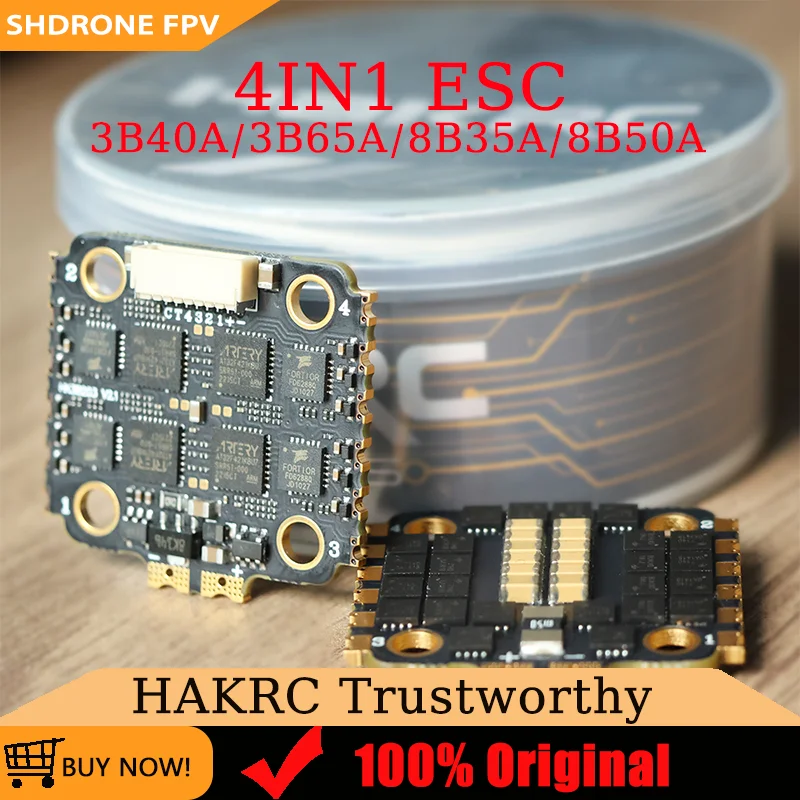 Premium HAKRC 4IN1 Brushless ESC 2S-6S Lipo 8BIT 35A/50A 32BIT 40A 65A Ultimate Power for FPV Racing Drone Competitions
