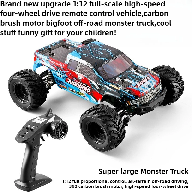 Cool Stuff Toy Car Funny Gift-Hot 1:12 High-speed 4WD Rc Truck,Carbon Brush Monster Truck,Kawaii Off-road Rc Cars,Toys for Kids