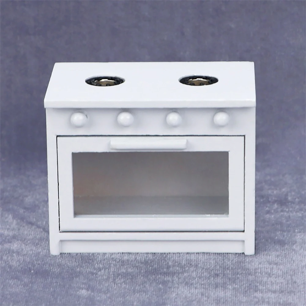1/12 Dollhouse Miniature Accessories Mini Wooden Gas Stove Model Simulation Kitchen Furniture Toys for Doll House Decoration