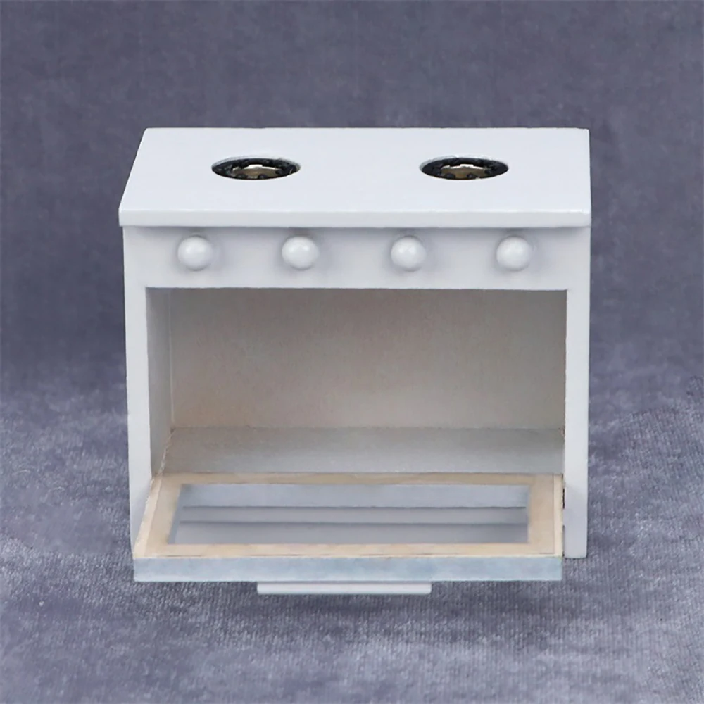 1/12 Dollhouse Miniature Accessories Mini Wooden Gas Stove Model Simulation Kitchen Furniture Toys for Doll House Decoration