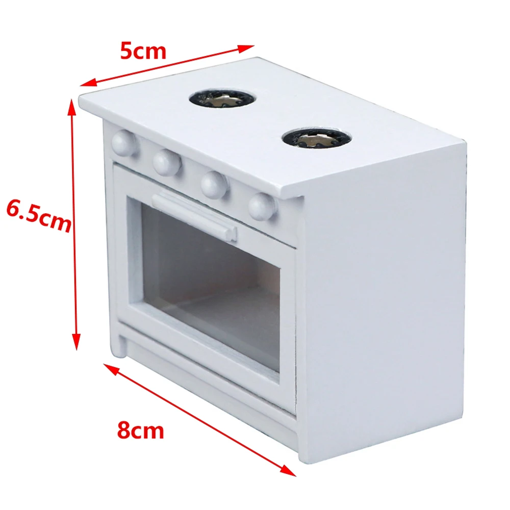 1/12 Dollhouse Miniature Accessories Mini Wooden Gas Stove Model Simulation Kitchen Furniture Toys for Doll House Decoration