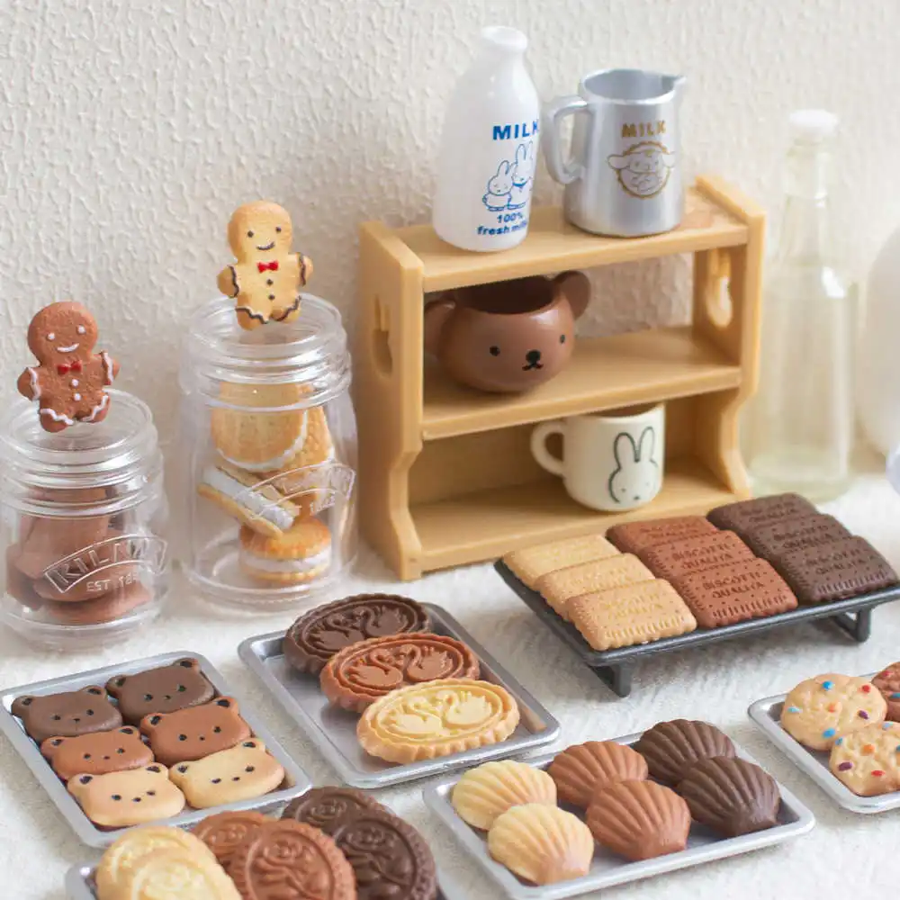 1/6 1/12 Bjd Ob11 Gsc Blyth Soldier Lol Miniature Dollhouse Furniture Accessories Mini Model Biscuit Cookies Kitchen Scene Props