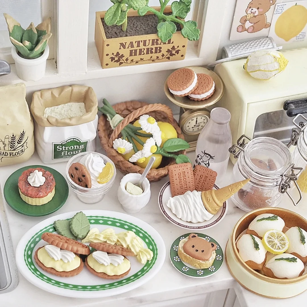 1/6 1/12 Bjd Ob11 Gsc Blyth Soldier Lol Miniature Dollhouse Furniture Accessories Mini Model Biscuit Cookies Kitchen Scene Props