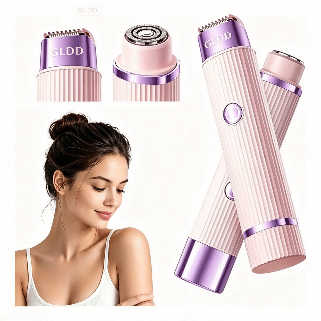 Rechargeable Electric Epilator for Women, Cordless Portable Double Razor for Legs, Underarms, and Body