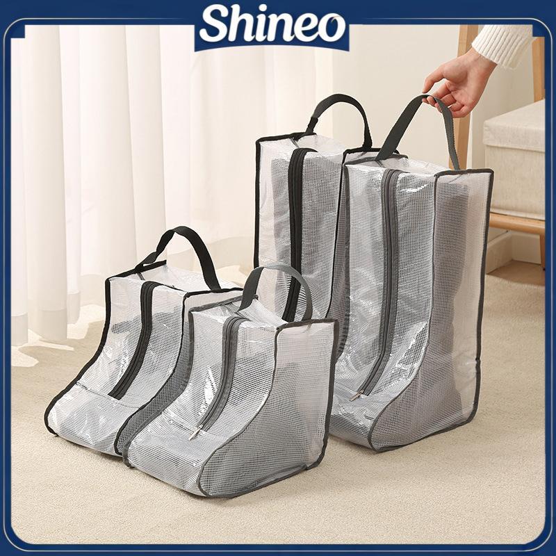 SHINE Casa Transparente Saco De Armazenamento De Bota Curta À Prova Dwaterproof Água De Poeira Sapatos Proteção Botas Lo