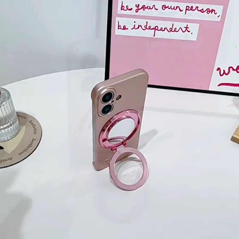Portable Magnetic Glitter Phone Grip with Sticky Adhesive Stand Vanity Tool Girls Women On-the-Go Makeup Selfie Travel Essential