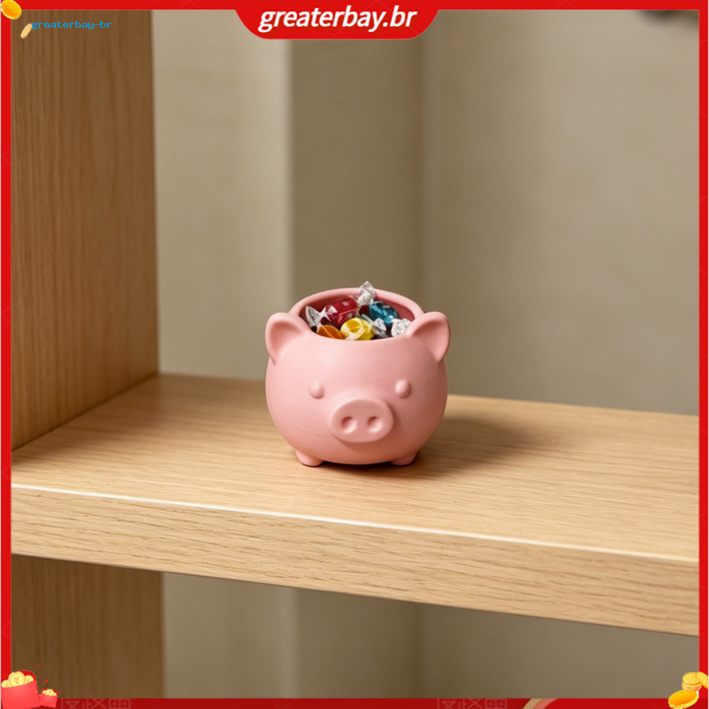 3d Printed Mini Pink Pig Flower Pot Cute Animal Planter Small Desktop Organizer for Home Office Balcony Decor Gift Durab