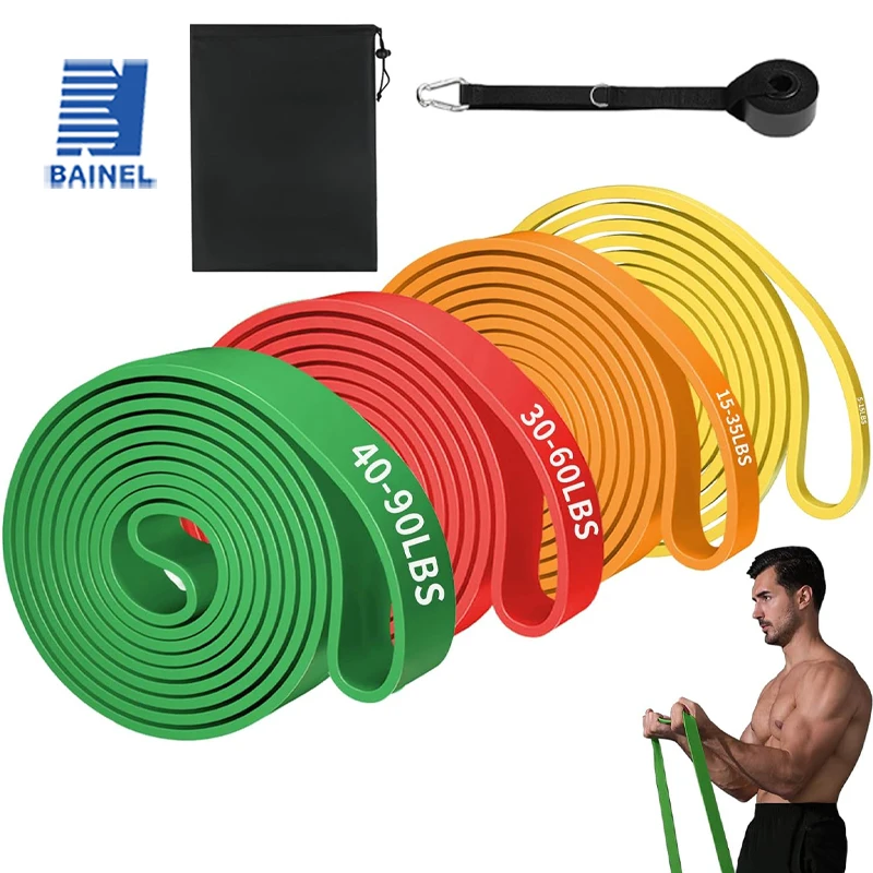 Exercise Resistance Bands Natural Latex Elastic Rubber Workout Fitness Equipment Expander Elastic Rubber Bands for Home Gym