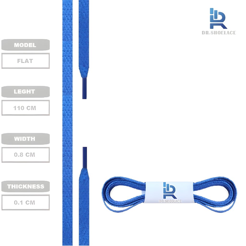 Dr Shoelace-Cadarço Azul Universal Fino Modelo 1 Camada
