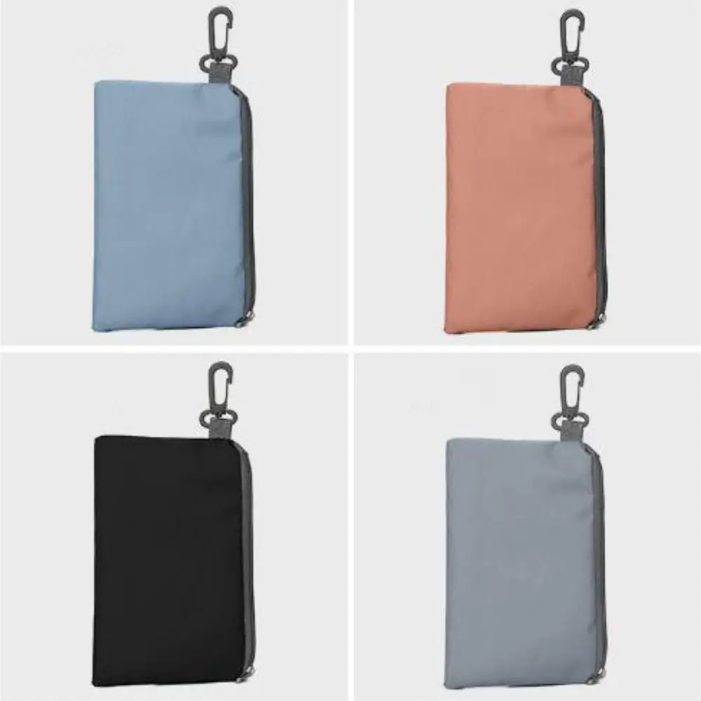 New with Hook Zipper Outdoor Waterproof Bag 10 colors 12*18cm Camping Hiking Storage Bag Pure Color Pocket Pouch