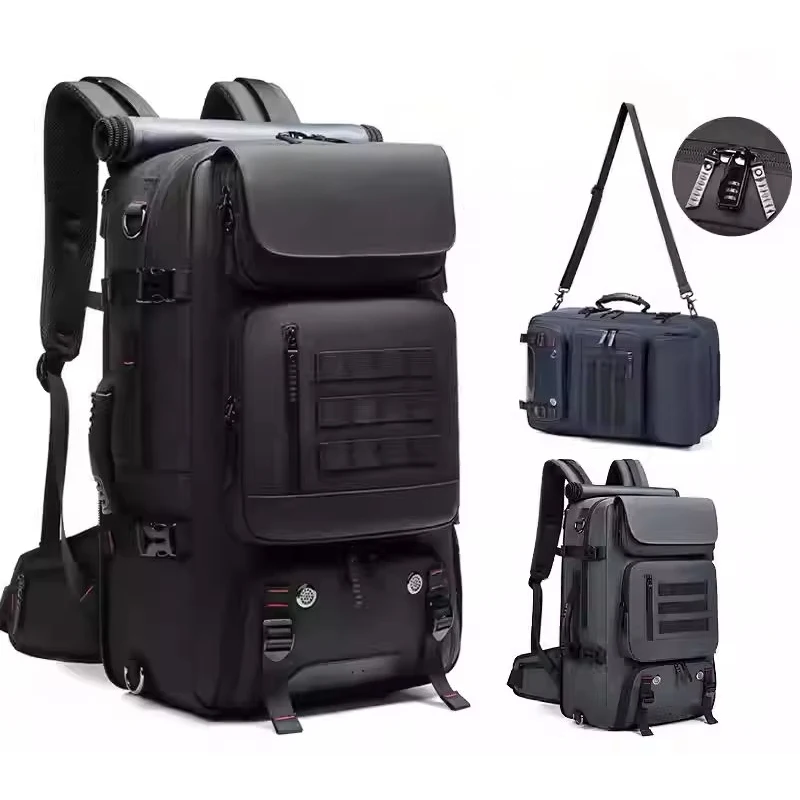 Outdoor Waterproof Men's Hiking Climbing Travel Bag Shoe Compartment USB Charging Business Backpack Anti-theft Laptop Backpack
