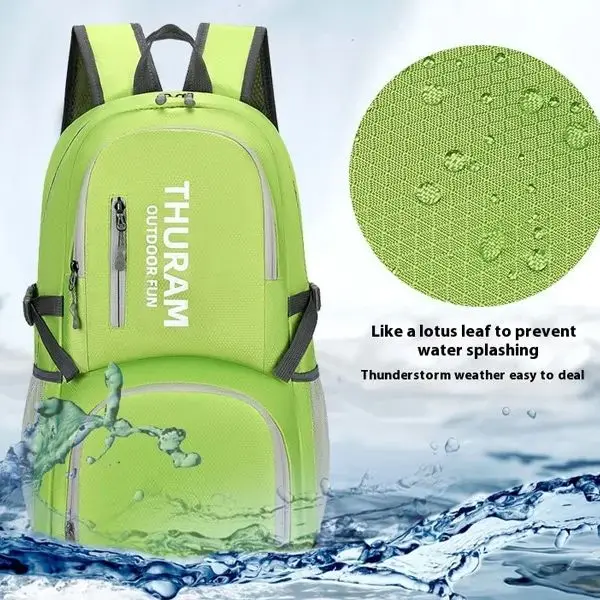 35L Waterproof Foldable Bag Camping Light Weight Bag Packable Hiking Sports Outdoor Travel Backpacks Daypacks