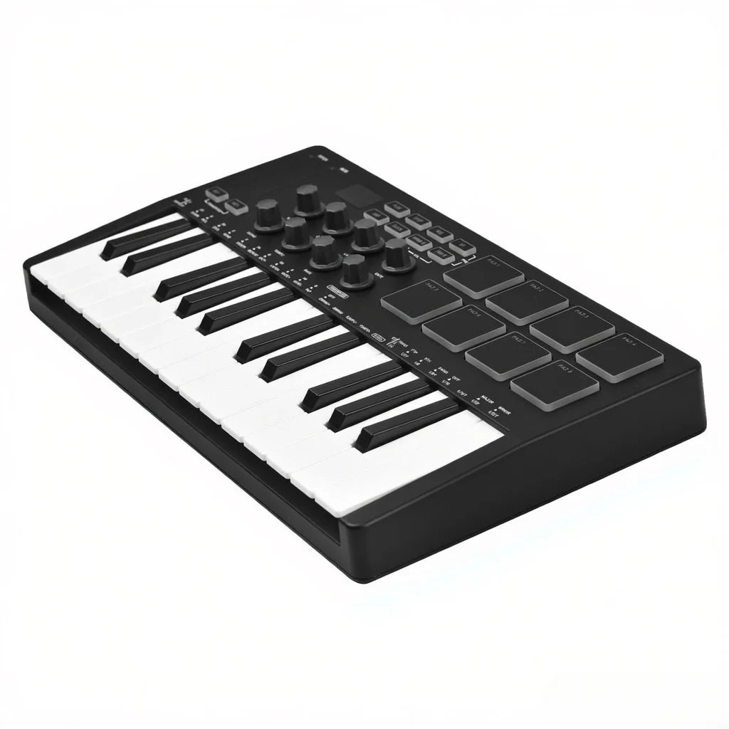 M-VAVE 25-Key MIDI Control Keyboard Mini Portable USB MIDI Controller with 25 Velocity Sensitive Keys 8 RGB Backlit Pads 8
