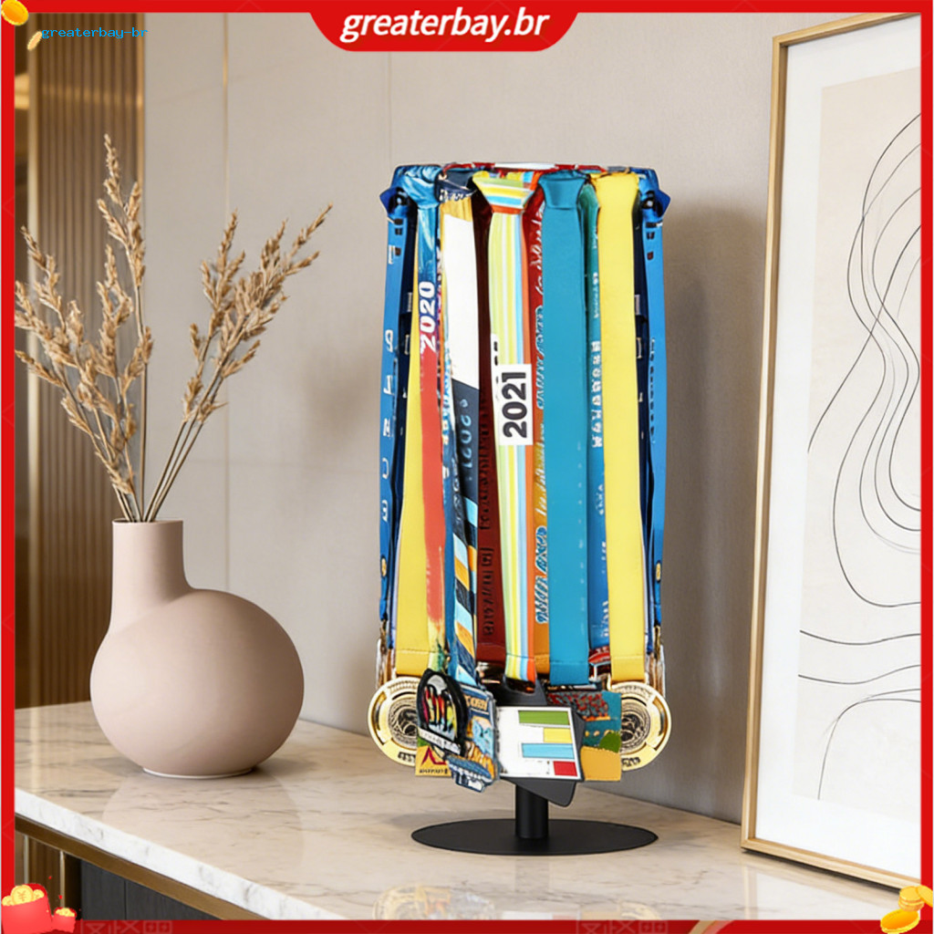 Adjustable 360° Rotatable Heavy Duty Metal Medal Hanger Display Rack for Running Sports Awards – Tabletop Holder Gift