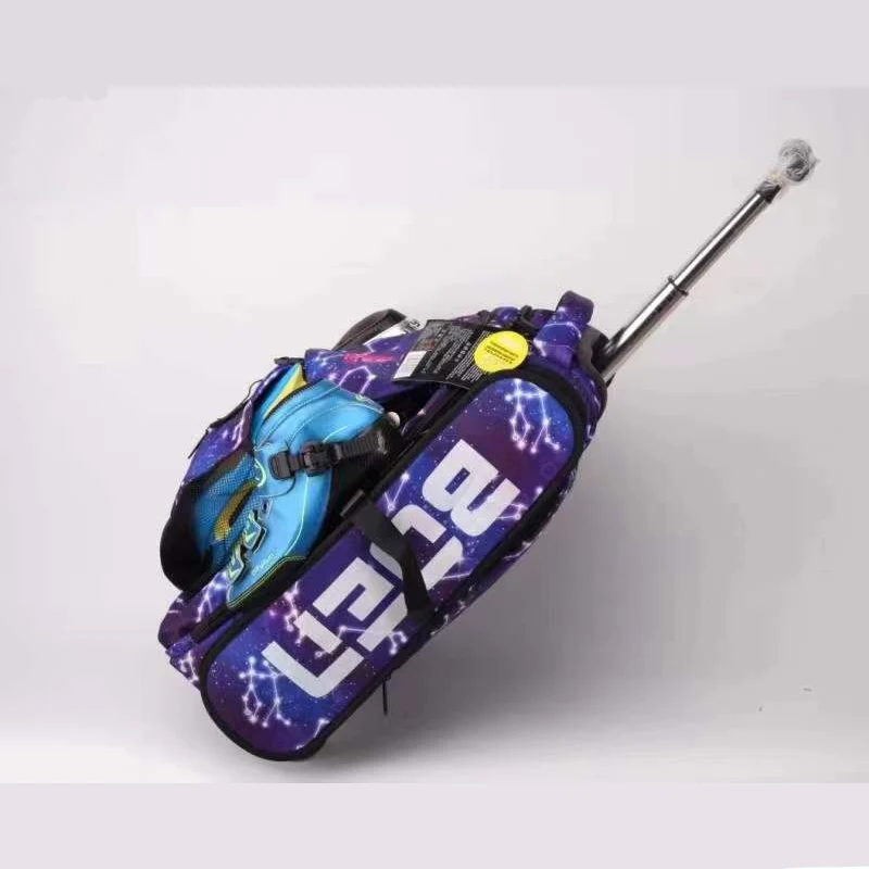 Roller Skate Bag Multi-Compartment Ice Skating Backpack Adjustable Straps Figure Skate Bag 4*110mm Inline & Quad Speed Skating
