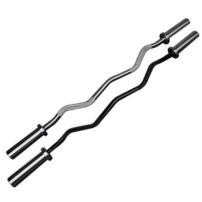 Premium Steel EZ Curl Barbell Bar Durable Home Gym Fitness Equipment for Weight Lifting Workouts New