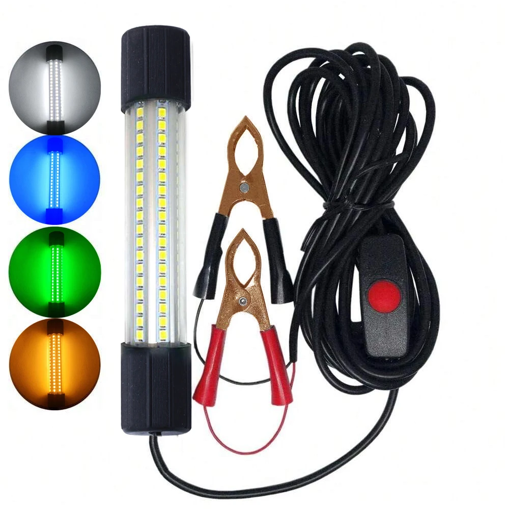 LED Fishing Light IP68 Waterproof 12-24V Submersible Fishing Lamp for Night Fishing Fish Boat Outdoor Fishing Tackle Tool