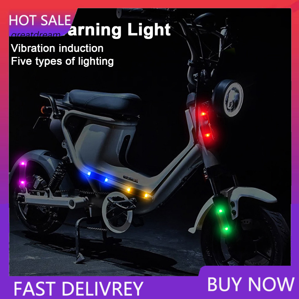 Solar Warning Light Mini Shape Powered Led Boat Super Bright Waterproof Night Safety Lamp Compact Automatic Charging Bik