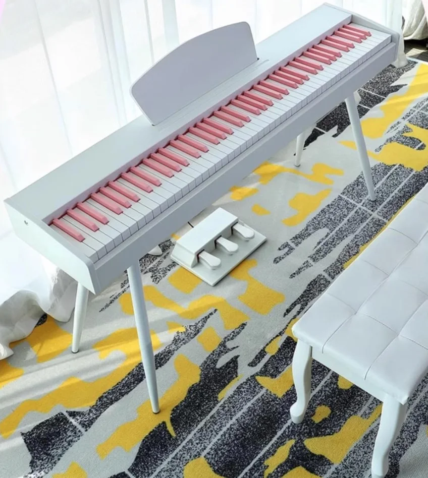 Electric piano Dynamic keyboard 88 key Three pedals Pink keys keyboard instrument