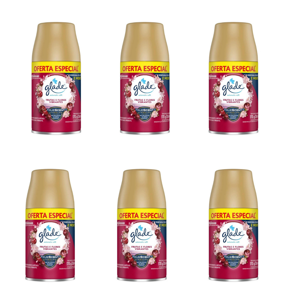 Glade Automatic Refil 260ml Kit 6 Frutas e Flores