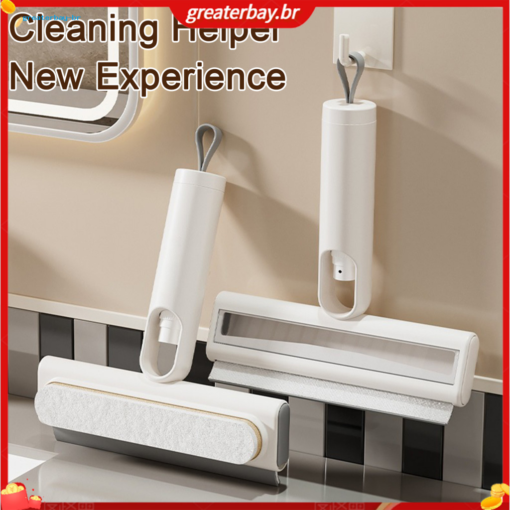 1 or 2 Pcs Window Wiper with Bevel Scraper Design Automatic Water Recovery Portable Multi-surface Glass Cleaner for Car
