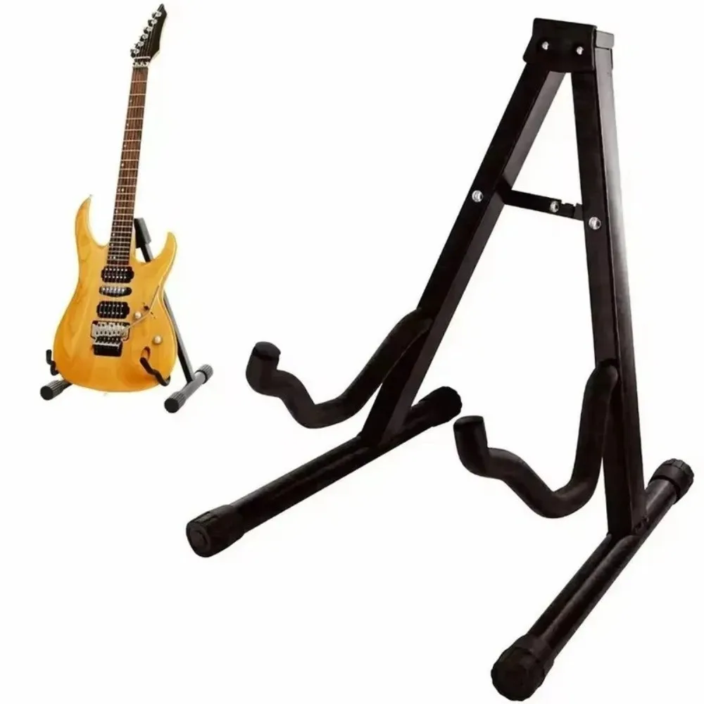 Vertical Guitar Stand Metal Tripod Portable Guitar Rack Black Foldable Electric Guitar Bracket Guitar Accessories