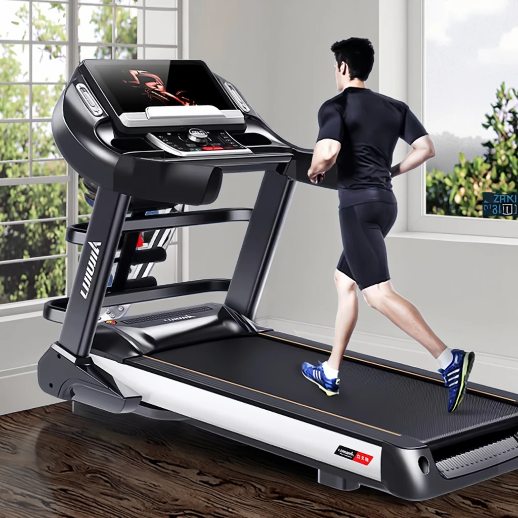 Commercial Home Fitness Ultra-Wide LED Treadmill Multifunctional Foldable Wireless Heart Monitor Electric Cardio Equipment 3.5HP