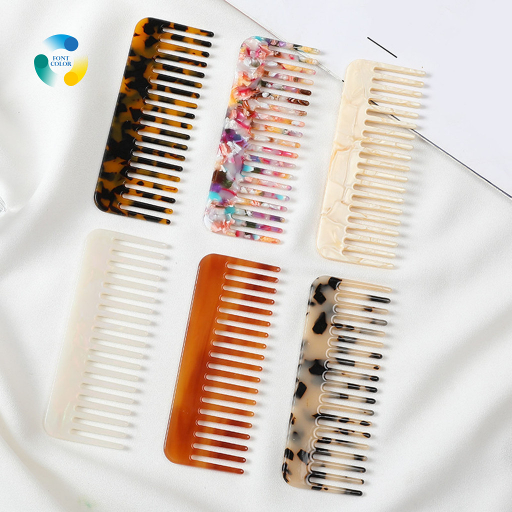 Wide-tooth Hair Comb Detangling Cellulose Acetate Wide Teeth – Anti-static Scalp Massage Portable Pocket for Men Women
