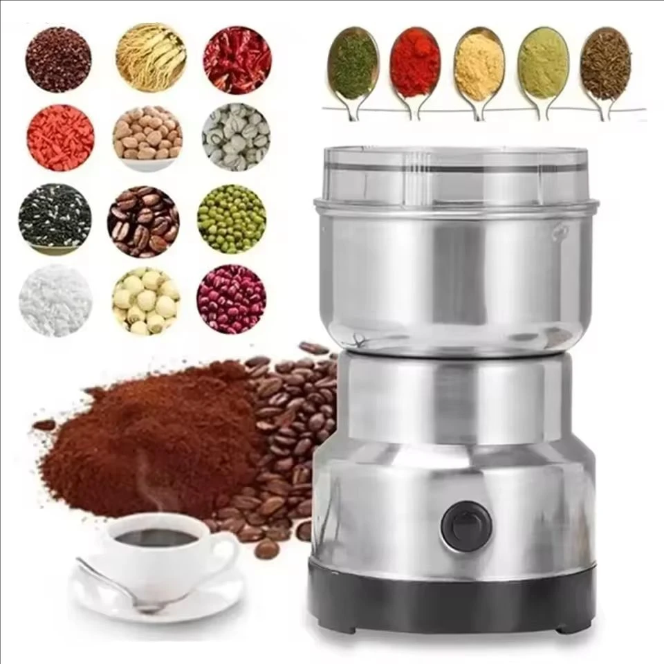 4 Blades Electric Grinder Home Coffee Kitchen Cereal Nuts Beans Spices Grains Grinder Machine 300ml Ultrafine Baby Food Pulveriz
