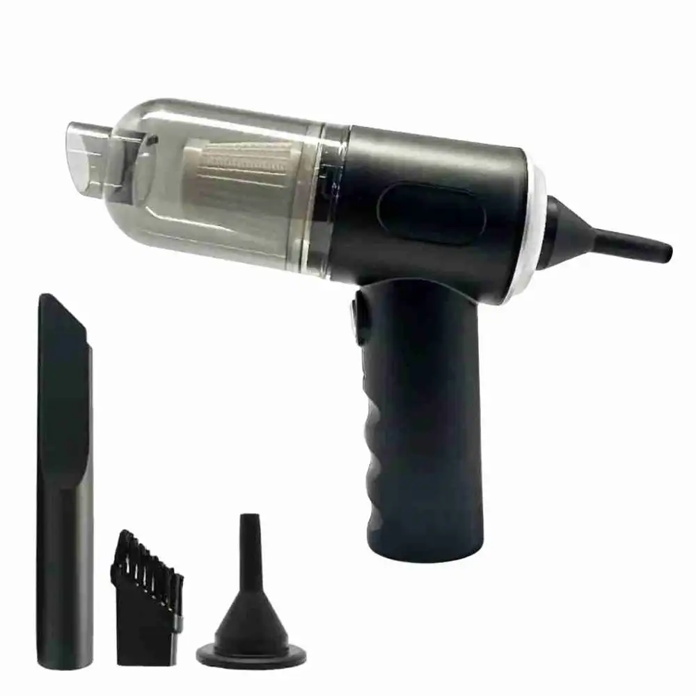 Almalux 3 in 1 portable vacuum cleaner, 16000pa suction and air blower, for car and pc, 6000mah battery, usb-c, nozzles
