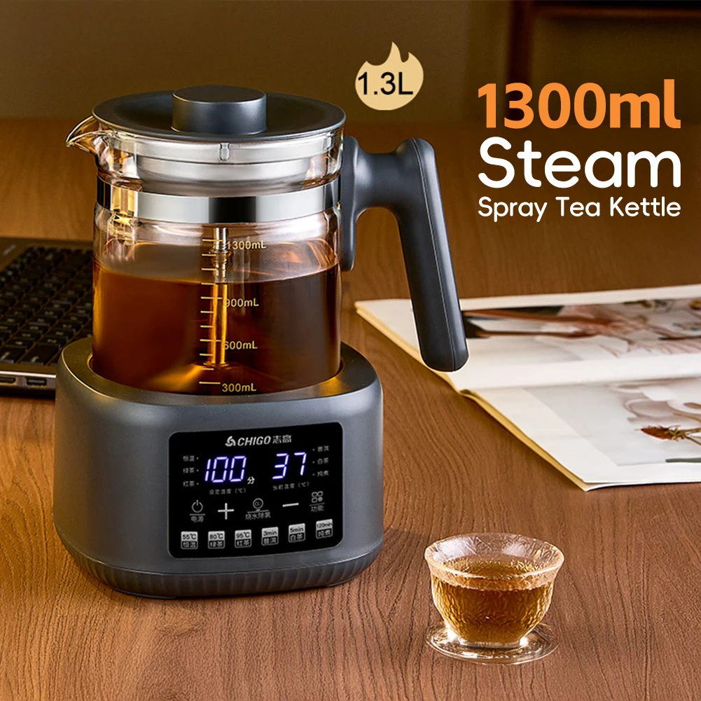 1300ml Steam Spray Tea Kettle Baby Constant Temperature Milk Regulator Multi Electric Kettle 72h Thermostatic Kettle AU Plug