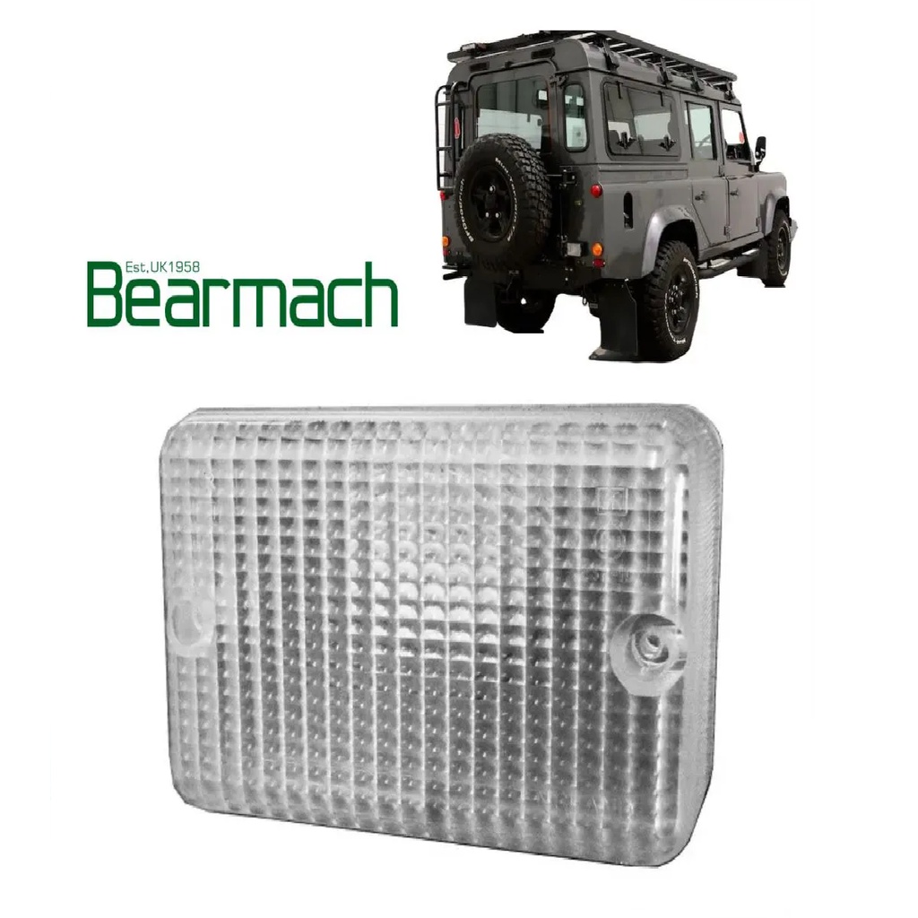 Lente Lanterna Traseira Retangular Branca Cristal Ré Land Rover Defender 90/110/130 2.5 8V 200/300 TDI 1989 A 2000 RTC4184/SKU1401