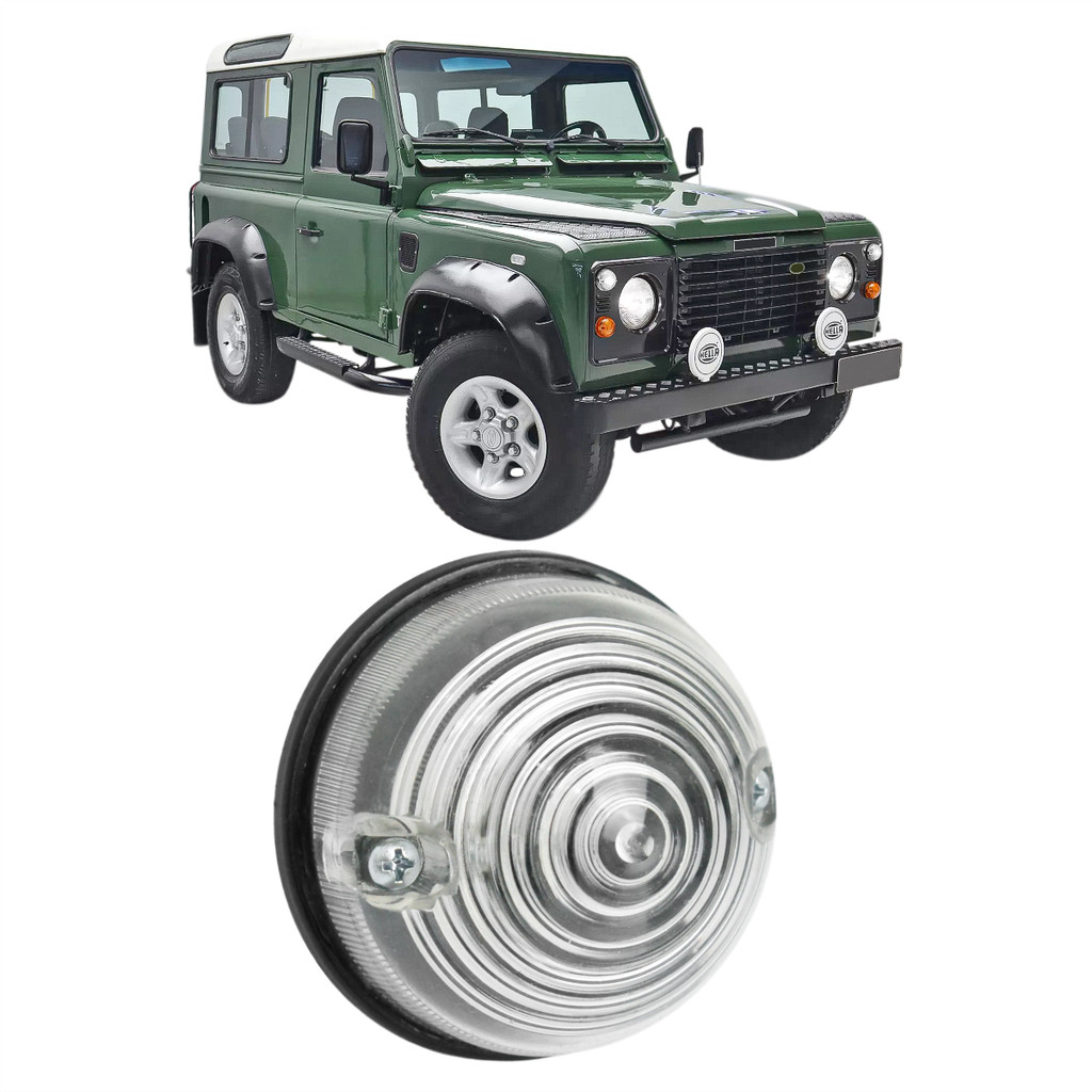 Pisca Dianteira Seta cor CRISTAL para DEFENDER 90 110 130 ano 1996 97 98 99 2000 2001 2002