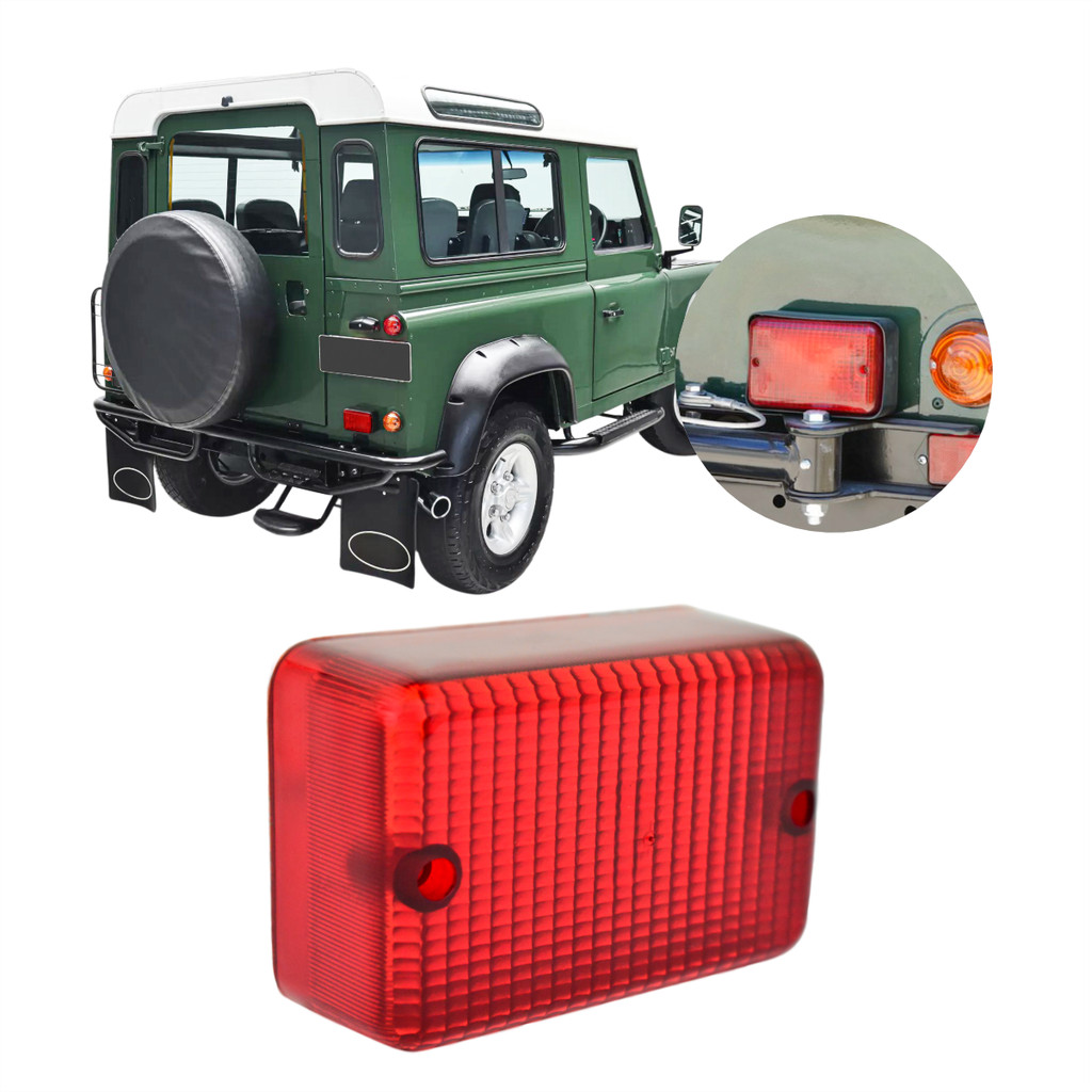 Lente da Lanterna Retangular Traseira RUBI Neblina para Defender 90 110 130 ano 96 a 2000