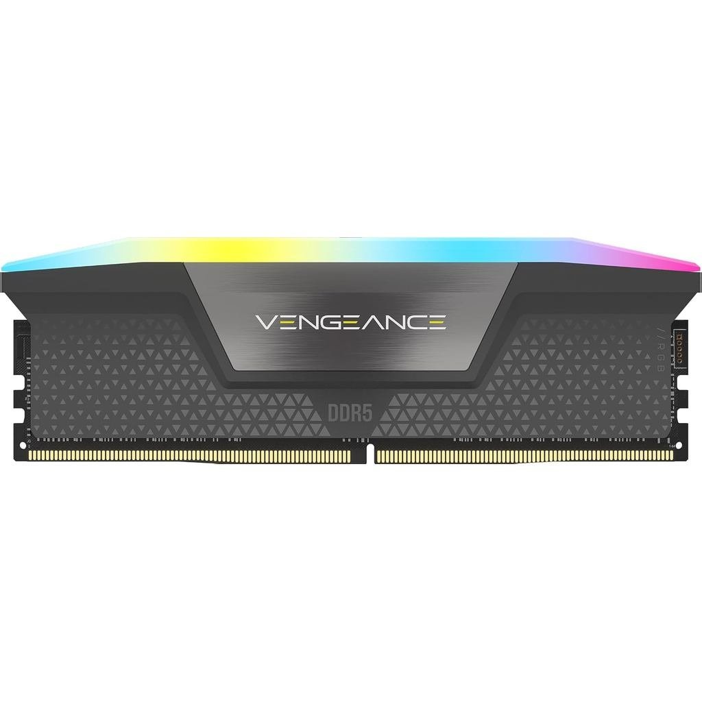 Memória RAM CORSAIR Vengeance RGB DDR5 32GB (2x16GB) Até 6000MHz CL30-36-36-76 1.40V AMD EXPO Intel XMP para Computador