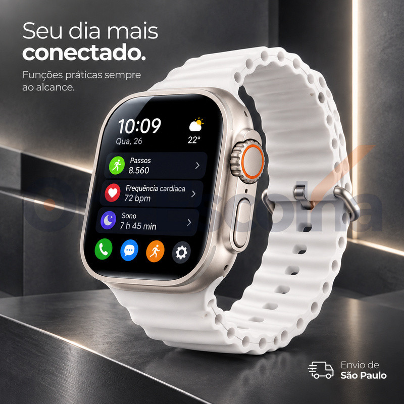 [OneEscolha] 2026 Novo Produto Smartwatch S17 Kit com 2 Pulseiras, iOS & Android, Uso Cotidiano, Alta Qualidade
