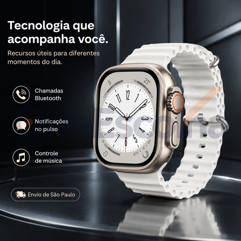 [OneEscolha] Smartwatch S17 Série Rosa para o Público Feminino, Alta Qualidade, Controle de Música, iOS & Android