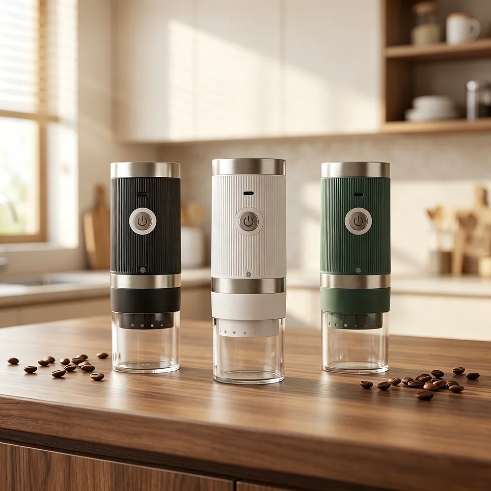 Cordless Electric Coffee Grinder with Ceramic Grinding Blade High Quality Portable Household USB Coffee Grinder