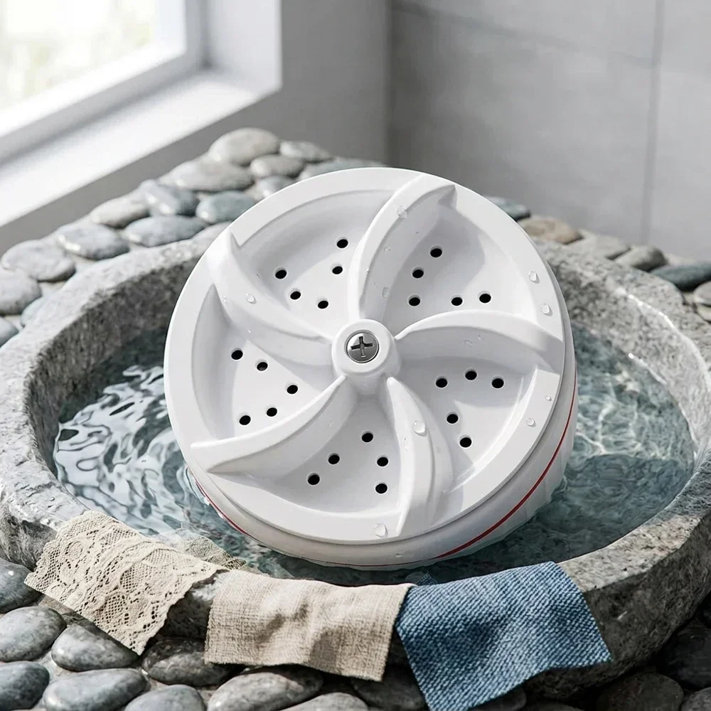Portable USB Powered Ultrasonic Turbo Washer Deep Waterproof Laundry Box Dirt Removing Mini Washing Machine for Underwear Socks